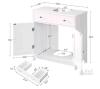 TEENFON CNYSQ033W Pedestal Sink Storage Cabinet, White, 23.6&rdquo; W x 11.8&rdquo; D x 25.6&rdquo; H - 2