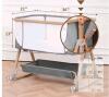Bonbay Model 858 Baby Bassinet, Adjustable Height, Mesh Sides, Wheels, 36"x21" Bedside Sleeper - 2