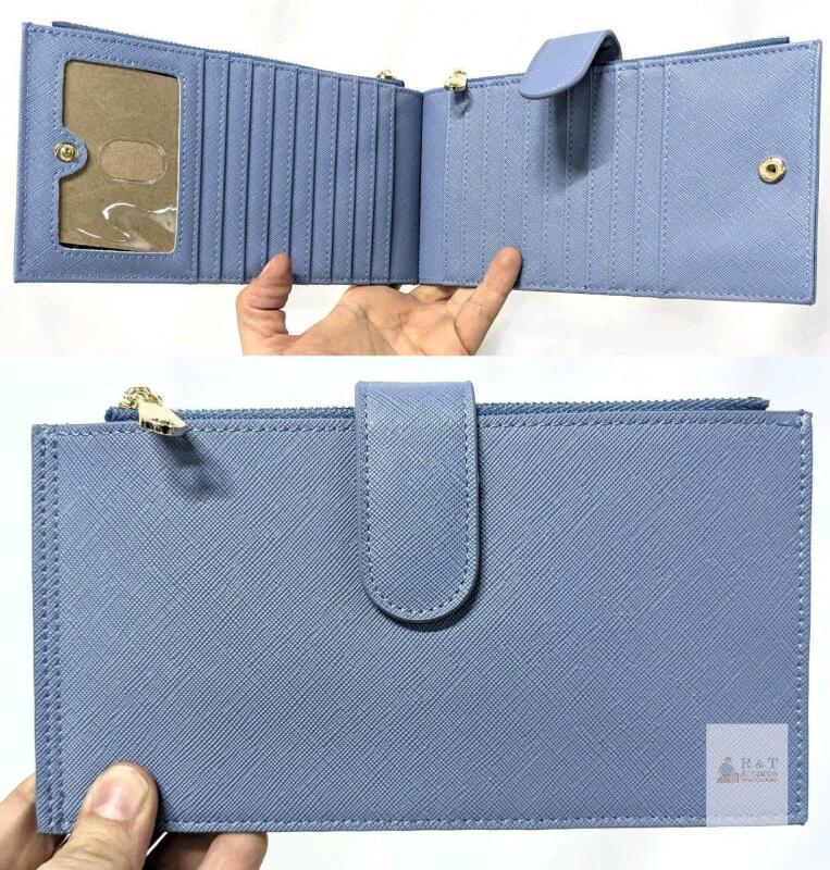 New Feith & Felly Women's Card Case Wallet with Tons of Room For Cards + 2 Zippered Sections For Coins or Cash