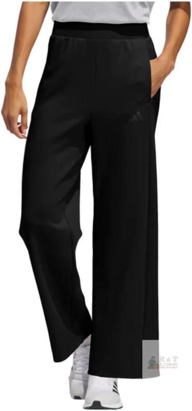 New SZ LG Adidas Women&rsquo;s Active Wide-Leg Pant in Black