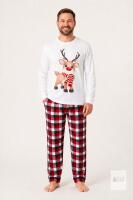 NEW Size XL Men&rsquo;s Reindeer Christmas Pajama Set &ndash; (White)