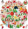 New Holographic set b Christmas Stickers 100PCS Glittering Christmas Themed Stickers Non-Repeating Vinyl Waterproof Xmas Holiday Stickers for Water Bottles Laptop Gift Boxes Christmas Decorations (Set B)
