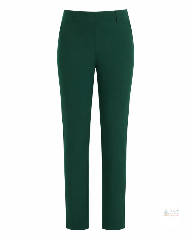 NEW Hilary Radley Women's Dress Pants Size 6 Dark Green Straight Leg Polyester Blend Belt Loops