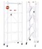 DEANIC 5-Tier Collapsible Metal Storage Rack with Wheels, 31.5&rdquo; x 13.7&rdquo; x 70.7&rdquo;