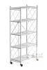 DEANIC 5-Tier Collapsible Metal Storage Rack with Wheels, 31.5&rdquo; x 13.7&rdquo; x 70.7&rdquo; - 2