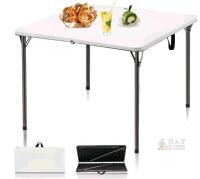 Kasunpul 34" Folding Table, Model YX01-087, White, 165 lbs Capacity
