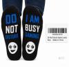 NEW Do Not Disturb / I Am Busy Gaming Novelty Socks, Black/Blue, Game Lover Gift