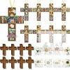 New 48 Pcs Christmas Nativity Craft Kit, Nativity Cross DIY Ornament