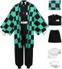 New Size Adult Medium (fits small)Anime Costume Cosplay Green Kimono Suit Outfit Halloween Costume