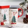Retail $39.99 Topadorn Christmas Mug Ceramic for Coffee or Tea Sealed Lid 17 oz.with Gift Box,Christmas Tree