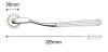 Wartenberg Neuro Pinwheel, Stainless Steel, 1.18" Wheel, 7.28" Length, Neurological Diagnostic Tool - 2