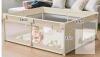 Large Baby Playpen, 69"x59"x27", Zipper Door, Beige, Includes Pull Rings & Assembly Kit - 2
