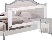 Seven Colors 77" Adjustable Baby Bed Rail, Steel Frame, White, Fits Twin to King Beds