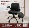 Ergonomic Office Chair YG-05, 360&deg; Swivel, Extendable Footrest, 350 lb Max, Height Adj. Black - 2