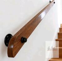 Black Walnut Wooden Staircase Handrail, 5ft, Wall-Mounted, KEPMOGOH, Non-Slip, X0051XYPBR