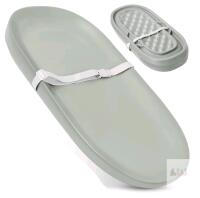 Jool Baby Waterproof Contoured Changing Pad, Gray, 30.8" x 15.75" x 3.25", Non-Slip Base