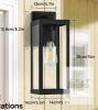 JOKAONOTL Outdoor Wall Lantern, Matte Black, 15" x 5.5", E26 Base, IP54 Rated - 2