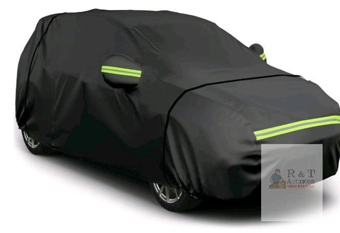 Blueshyhall Waterproof Car Cover for Toyota 4Runner, SUV Fit, Reflective Strips, Black, 190"x74"x73"