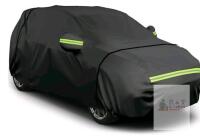 Blueshyhall Waterproof Car Cover for Toyota 4Runner, SUV Fit, Reflective Strips, Black, 190"x74"x73"