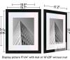 Set of 3 Black 16x20 Wall Picture Frames with 11x14 Mats - 2