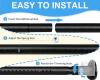 Heavy-Duty Adjustable Tension Curtain Rod, Matte Black, 48&ndash;84 In, Wall Mounted, Spring-Loaded - 2