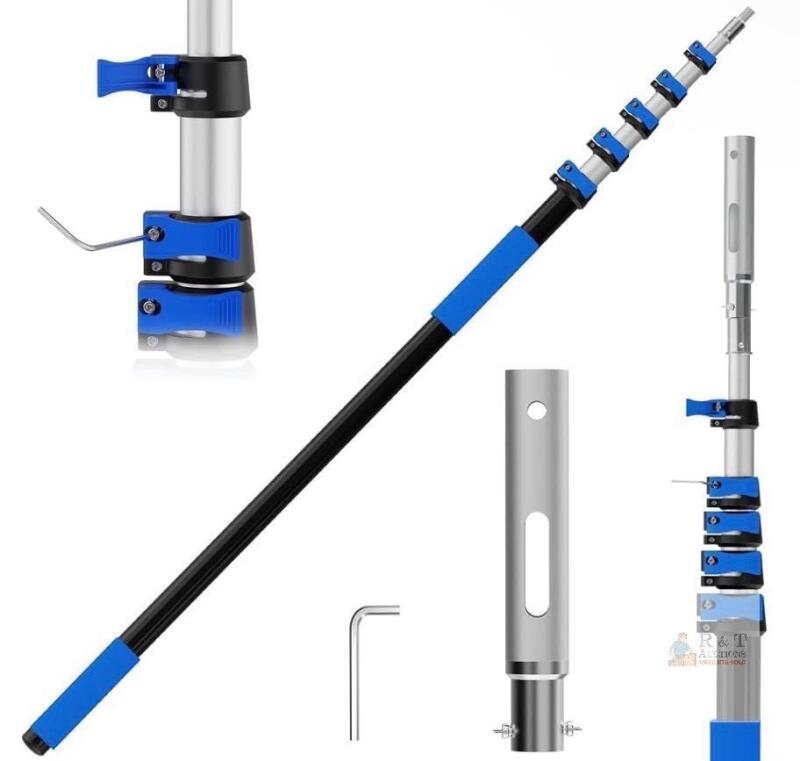 TONYINGO 5-20 FT Telescopic Pool Pole, Aluminum Alloy, 1.25" Diameter, Includes Allen Key