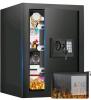 Fowore 2.6 Cu Ft Digital Security Safe Box, Fireproof Waterproof Bag, Keypad & Key, Smart Alert