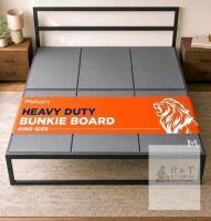 Meliusly King-Size Heavy Duty Bunkie Board, 76"x80"x0.4", Mold-Resistant, Gray, Industrial Fabric
