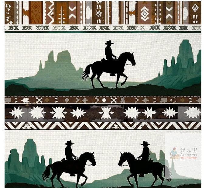 Feelvon Wild Decor Cowboy Tapestry Blanket, 72.x66, Cotton/Polyester Blend