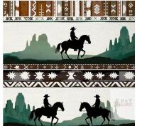 Feelvon Wild Decor Cowboy Tapestry Blanket, 72.x66, Cotton/Polyester Blend