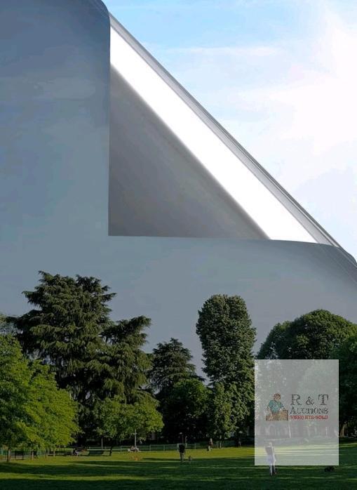 rabbitgoo One Way Reflective Window Film, Silver, Static Cling, UV Protection