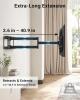 BONTEC CT-139M Full Motion TV Wall Mount for 32"-75" TVs, 132 lbs Capacity, 40.9" Extension - 2