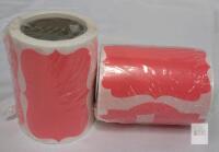 Cimeton Pink Scalloped Edge Labels, 3" x 2", 2 Rolls, Permanent Adhesive