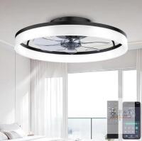 16" Ceiling Fan with LED Light, 3-Tone Color, Remote & App Control, 7 Blades, Dimmable, 42W
