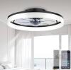16" Ceiling Fan with LED Light, 3-Tone Color, Remote & App Control, 7 Blades, Dimmable, 42W