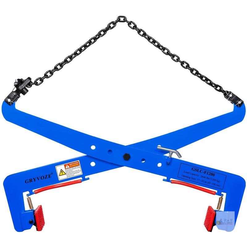 New Retail $568 GRYVOZE 1200 kg Stone Lifting Clamp, 42-108 cm Adjustable Opening | Heavy Duty Granite Slab Lifting Clamp for Vertical Transport of Concrete Blocks, Slate.