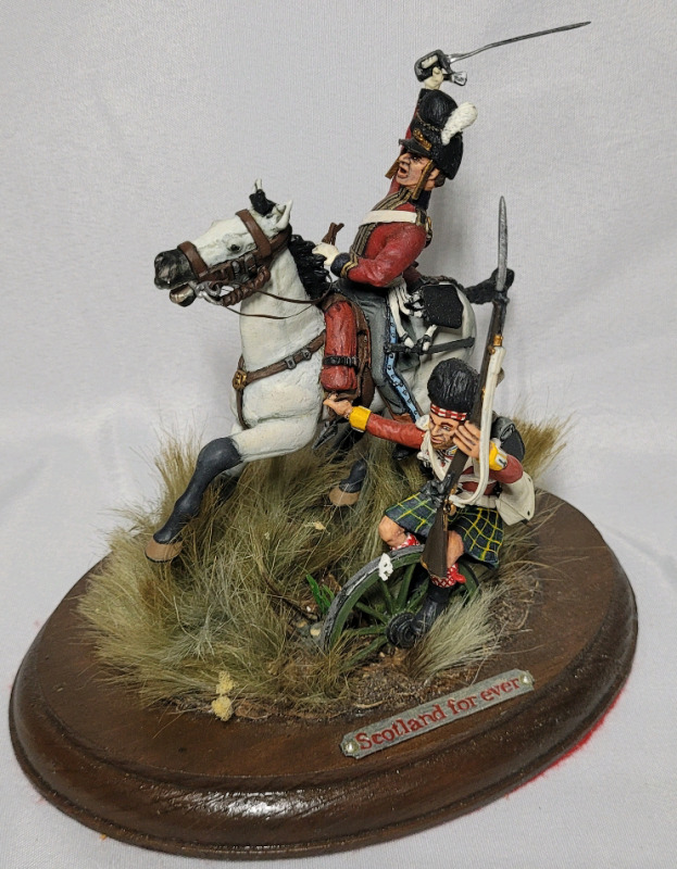 Napoleonic Wars " Scotland Forever " Figurine on Base - 6" tall
