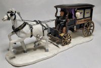 Lemax Spookey Town ' J. Gaston Undertaker ' Undertakers Horse & Carriage