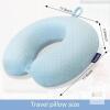 Gosider Blue U-Shaped Travel Neck Pillow with Black Sleep Mask, Memory Foam, 11.8&rdquo; x 11.8&rdquo; x 3.94&rdquo; - 2