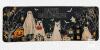 Halloween Runner Mat 17x45" Ghosts Pumpkins Cats Dogs Haunted House Non-Slip, Polyester Print