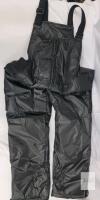 Women's Large Black Waterproof Polyester Snow Bib Overalls, Adjustable Straps,
