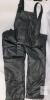 Women's Large Black Waterproof Polyester Snow Bib Overalls, Adjustable Straps,