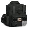 Expandable Tactical Insulated Lunch Bag, 16L Capacity, Black, Heavy-Duty 900D Oxford Fabric