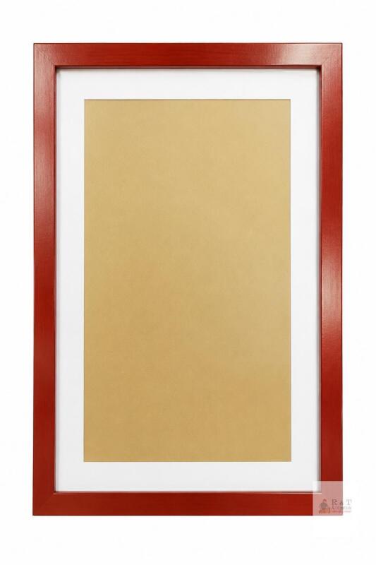 NEW 8x12 Red Square Photo Frame Matte. Solid Wood The Tabletop or The Wall.
