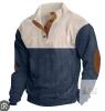New - VOGstart Mens Sz. MEDIUM Corduroy Fleece-Lined Sweatshirts Winter Heavyweight Casual Fashion Button Pullover