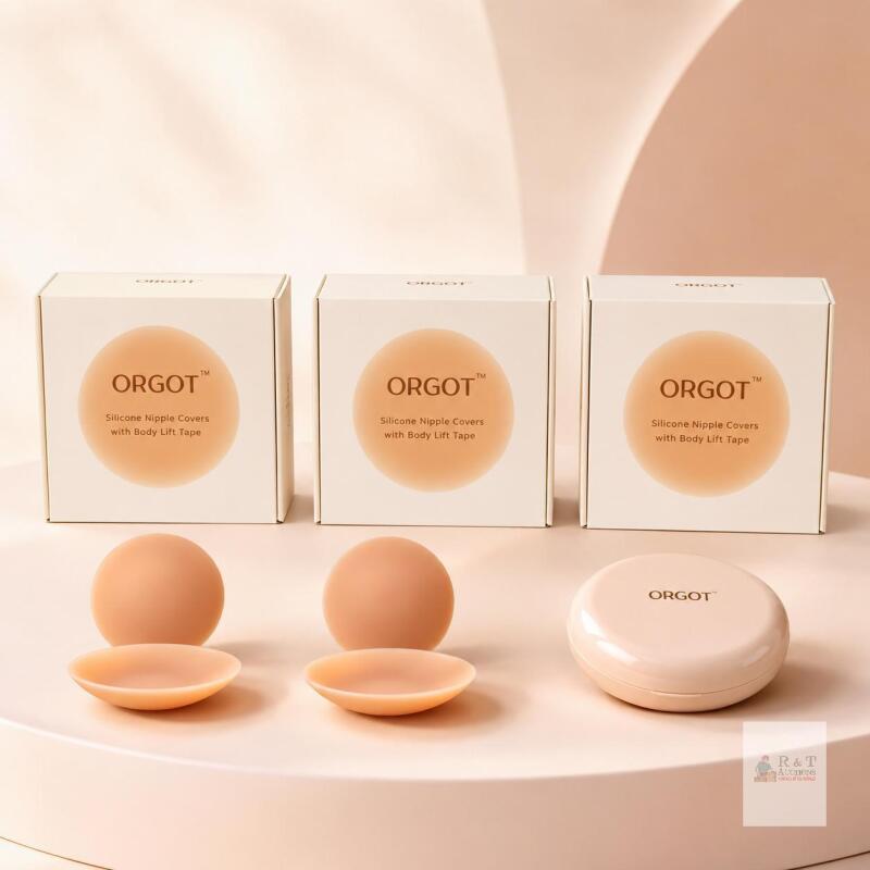 NEW 3 Boxes ORGOT Reusable Silicone Nipple Covers, 2 Pairs Each, with Cases &ndash; 6 Pairs Total