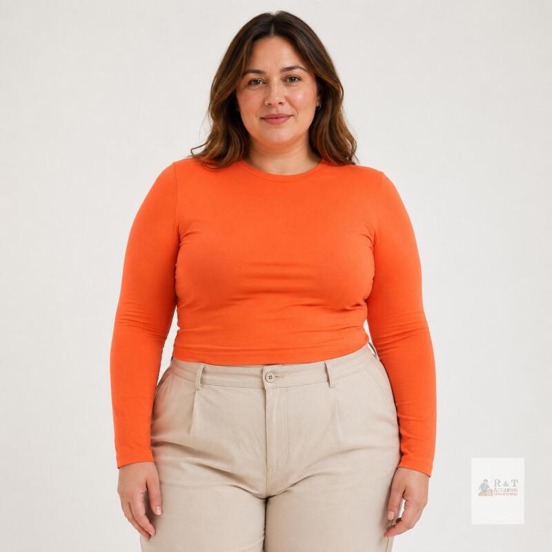 New Size XXL ARCFEETORY Women's Basic Long Sleeve Shirts Stretchy Crew Neck Tops Soft Tees Y2K Slim Fit T-Shirts Going Out TopsXL