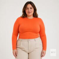 New Size XXL ARCFEETORY Women's Basic Long Sleeve Shirts Stretchy Crew Neck Tops Soft Tees Y2K Slim Fit T-Shirts Going Out TopsXL