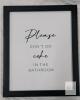 Bathroom Wall Art Sign Black Frame Canvas Print Humorous "Don't Do Coke" Modern D&eacute;cor - 2