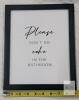 Bathroom Wall Art Sign Black Frame Canvas Print Humorous "Don't Do Coke" Modern D&eacute;cor - 3